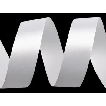 Stuha Atlasová stuha (25 mm x 5 m) barva 01 bílá