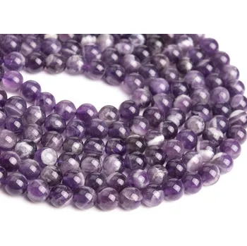 Dětské navlékací korálky Ametyst Chevron 10 mm (návlek 36-38 korálků)