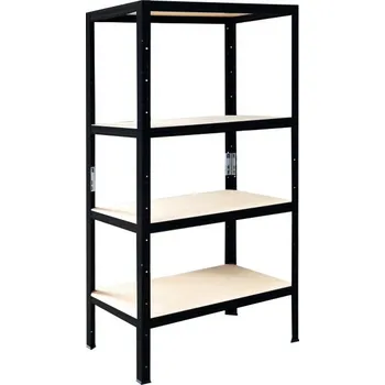 regál meets-ecommerce UG Regál do garáže 200x120x50, 4-7 polic barva: černá, počet polic: 4 police