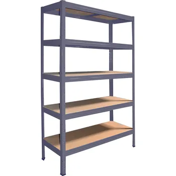 regál meets-ecommerce UG Kovový dílenský regál 230x130x40, 4-7 polic barva: šedá, počet polic: 4 police