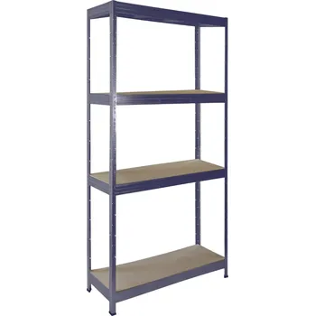 regál meets-ecommerce UG Kovový dílenský regál 180x80x40, 4-7 polic barva: modrá, počet polic: 4 police