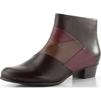 Dámské kozačky Regarde kotník na podpatku Stefany-396 Sangria/Noce - 38 | P698769