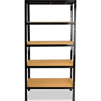 regál meets-ecommerce UG Kovový regál 230x75x60, 5-7 polic barva: černá, počet polic: 5 polic