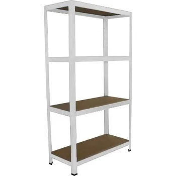 regál meets-ecommerce UG Kovový regál 180x110x30, 4-6 polic barva: bílá, počet polic: 4 police