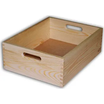 Úložný box Kareš Dřevěná bedýnka 40x30x13 cm Povrchová úprava: bez povrchové úpravy