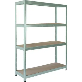 regál meets-ecommerce UG Kovový dílenský regál 180x140x60, 4-7 polic barva: zelená, počet polic: 4 police