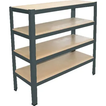 regál meets-ecommerce UG Kovový regál 115x100x45, 3-4 police barva: antracitová, počet polic: 4 police