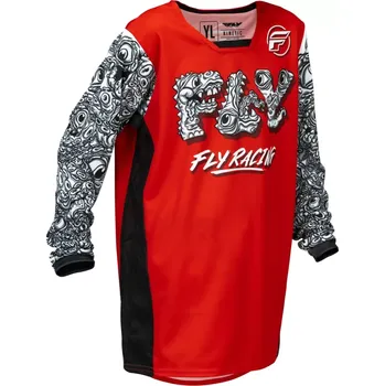 Moto dres Dětský motokrosový dres FLY RACING KINETIC MUTANT barva černá/červená/bílá (mx oblečení pro dětské jezdce)