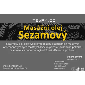 Masáž TEJPY.cz Masážní olej sezamový