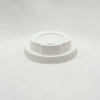 Jednorázové nádobí Wepack Víčko PS bílé s otvorem na kelímek papírový 80mm 10 bal x 100 ks