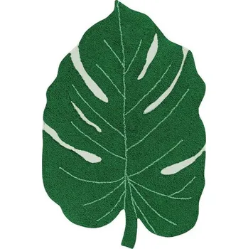 Přírodní koberec, ručně tkaný Monstera Leaf - doprava zdarma