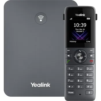 Stolní telefon Yealink W73P, IP DECT báze+ručka, PoE, 1,8" barevný displej, až 10 ruček, 10x SIP