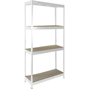 regál meets-ecommerce UG Kovový dílenský regál 155x110x30, 4-6 polic barva: bílá, počet polic: 4 police