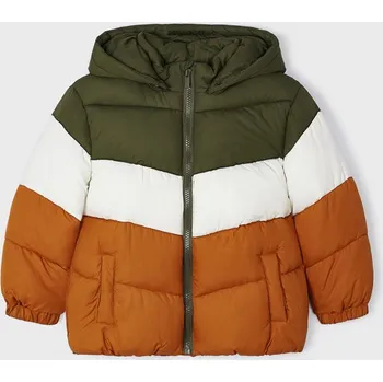 Chlapecká bunda Mayoral Kabát parka s kapucí z umělé kožešiny Mayoral 4416 Rozměr: 134