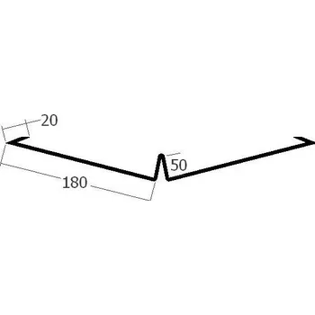 Střešní krytina Hliníkové střechy Úžlabí s vodní drážkou, 500 Barva: přírodní