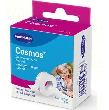 Krytí na ránu Cosmos cívková jemná náplast 2.5cmx5m 1ks