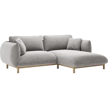 Pohovka Micadoni Světle šedá rohová pohovka Ada 214 cm, pravá