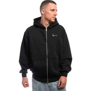 Pánská mikina Mikina Karl Kani - Chest Signature Essential Oversized Zip Hoodie - Black velikost S