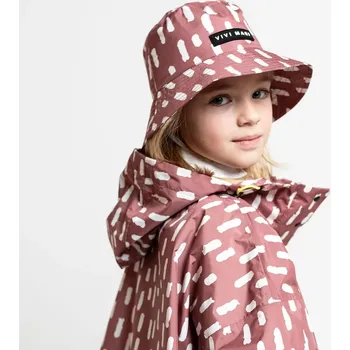 Klobouk VIVI MARI Dětský Klobouk do deště Drops Mauve/white Velikost: 10-12Y