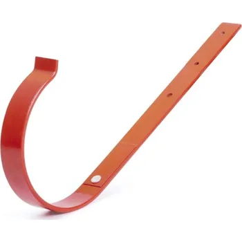 okap BRYZA PVC kovový hák žlabu rovný 125 mm cihlově červená (RAL 8004)