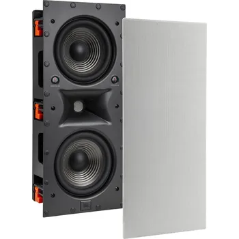 Audio JBL STUDIO 6-88LCR - dvoupásmový vestavný reproduktor, 2 x 8"- bílý - obdélník, 120 W RMS