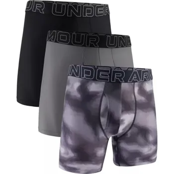 Pánské spodní prádlo Pánské boxerky Under Armour M Perf Tech Mesh Nov 6in - 3pk - šedý mix (3 ks) Velikost: L