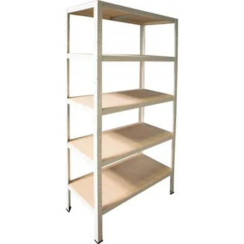 regál meets-ecommerce UG Kovový regál 230x110x60, 5-7 polic barva: bílá, počet polic: 5 polic