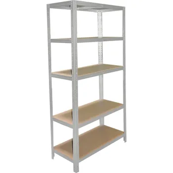 regál meets-ecommerce UG Kovový regál 230x90x45, 5-7 polic barva: šedá, počet polic: 5 polic