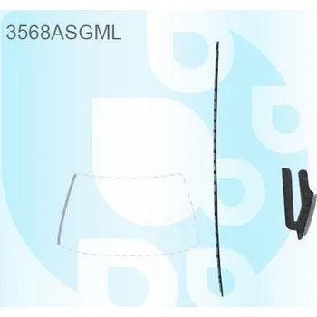 Autosklo PILKINGTON L bauset (lišta) čelního okna - levý okápek AS 3568ASGML