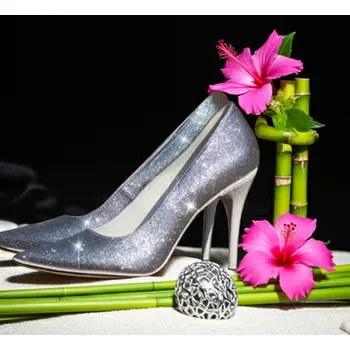 Dámské lodičky Stříbrné třpytivé lodičky Velikost obuvi: 40