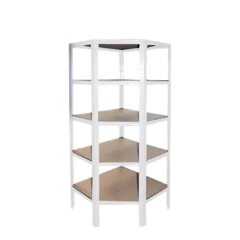 regál meets-ecommerce UG Rohový regál 180x70x40, 5-6 polic barva: pozink, počet polic: 6 polic