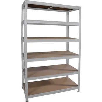 regál meets-ecommerce UG Kovový dílenský regál 230x130x50, 4-7 polic barva: bílá, počet polic: 4 police