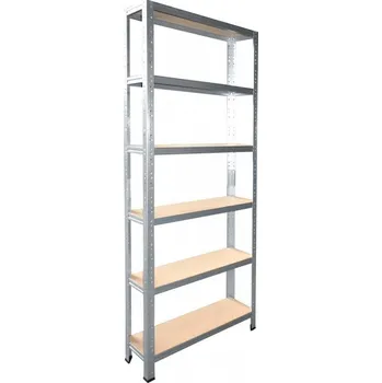 regál meets-ecommerce UG Kovový regál 180x60x30, 4-6 polic barva: pozink, počet polic: 6 polic