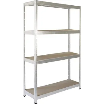 regál meets-ecommerce UG Kovový dílenský regál 180x100x45, 4-7 polic barva: bílá, počet polic: 4 police