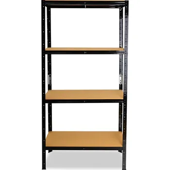 regál meets-ecommerce UG Policový regál 200x60x40, 4-7 polic barva: černá, počet polic: 4 police