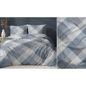 Povlečení Ložní bavlna geometrie modrá LT716