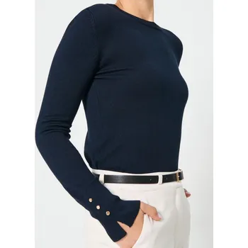 Dámský svetr Sinsay - Svetr s dekorativními knoflíky - námořnická modrá - 384EU-59J - 384EU-59J-XXL-1