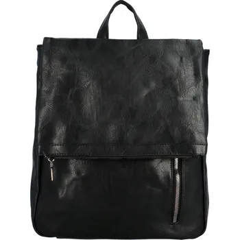 Městský batoh Trendy dámský koženkový kabelko-batůžek Floras, černá