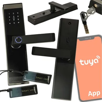 Hütermann Smart TUYA klika se zámkem – otisk prstu, kód
