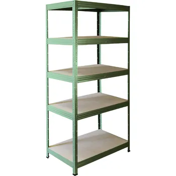 regál meets-ecommerce UG Policový dílenský regál 200x70x60, 4-7 polic barva: zelená, počet polic: 5 polic