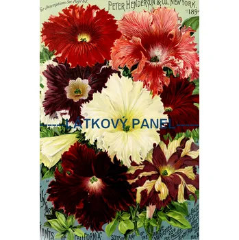 Látkový panel - Květiny - KYT-24 Velikost: 30x20cm, Materiál: Mikroplyš