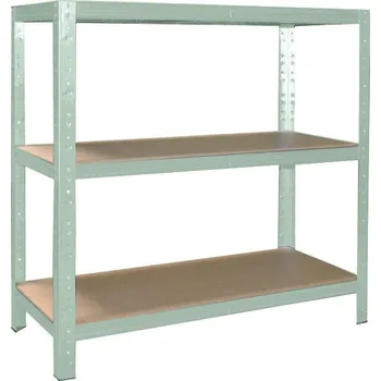 regál meets-ecommerce UG Kovový regál 115x120x45, 3-4 police barva: zelená, počet polic: 3 police