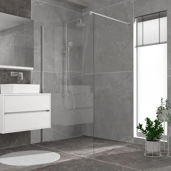 Cersanit Mille sprch. kout Walk-In chrom 120x200 čiré sklo S161-002