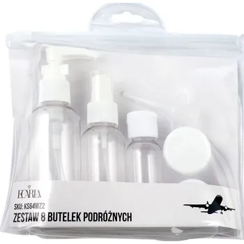 Kosmetická taška Flamenco Mystique 8dílná Sada Cestovních Lahví pro Kosmetiku, Těsně Uzavíratelné, Rozměry na Fotografii