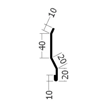 Střecha Hliníkové střechy Dilatační lišta, 100 Barva: 8017 - Čokoládová hnědá