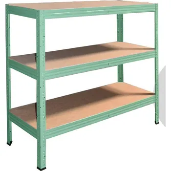 regál meets-ecommerce UG Kovový dílenský regál 115x110x40, 3-4 police barva: zelená, počet polic: 3 police