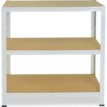 regál meets-ecommerce UG Kovový regál 115x110x60, 3-4 police barva: bílá, počet polic: 3 police