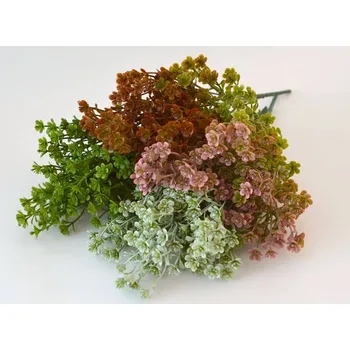 umělá květina Umělé květiny - Skalnička - ZELENO-BÍLÁ