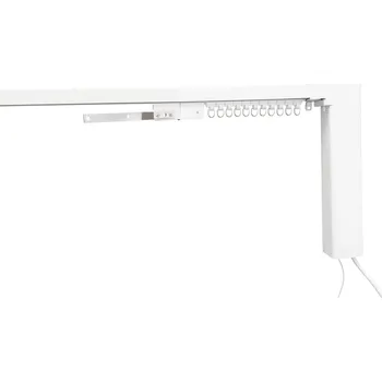 Garnýž Kovovégarnýže.cz kolejnice MOTO inteligent HOME bílá zápustná do SDK Délka: 151-200cm, Možnosti otevírání závěsů: oponovité, Umístění Motoru: Vlevo