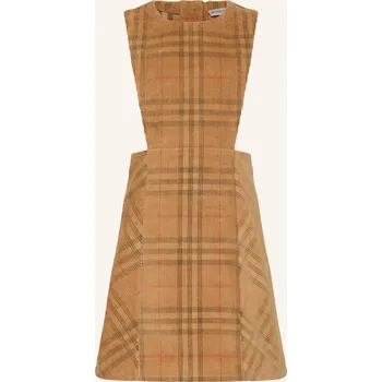 Dámské šaty Burberry Dívčí Manšestrové Šaty S Průstřihy, hnědá / černá /...